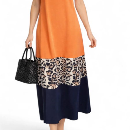 Rochie Croi A cu Banda Animal Print pe Sold [1]