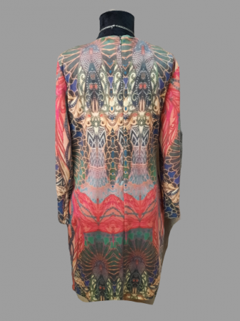 Rochie de toamna din vascoza colorata cu buzunare [1]