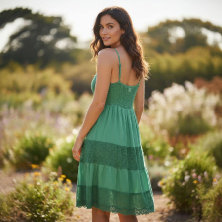 Rochie de vara cu bretele si macrame [1]