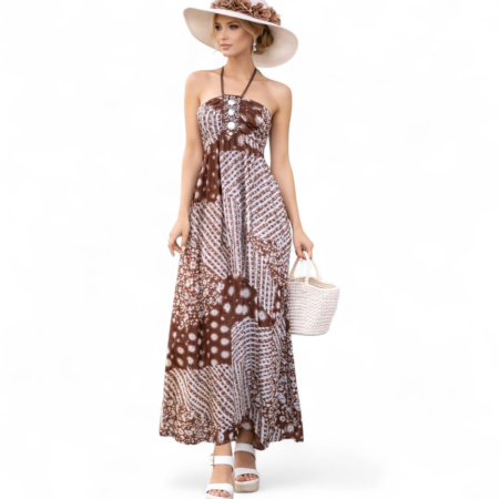 Promotii sezon cald - rochie-de-vara-din-bumbac-cu-bretele-legate-dupa-gat