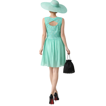 Rochie de vara eleganta din voal si dantela [2]