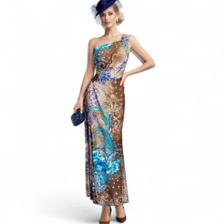 Promotii sezon cald - rochie-de-vara-lunga-din-lycra-cu-banda-paiete-in-talie