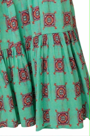 Rochie din bumbac cu bretele din volane [1]
