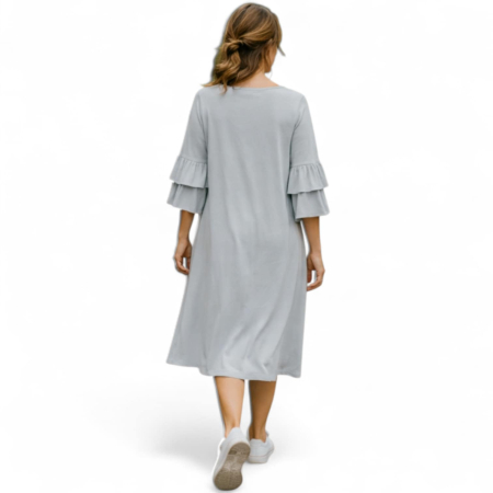 rochie din bumbac cu desen pisica din sclipici negru [1]