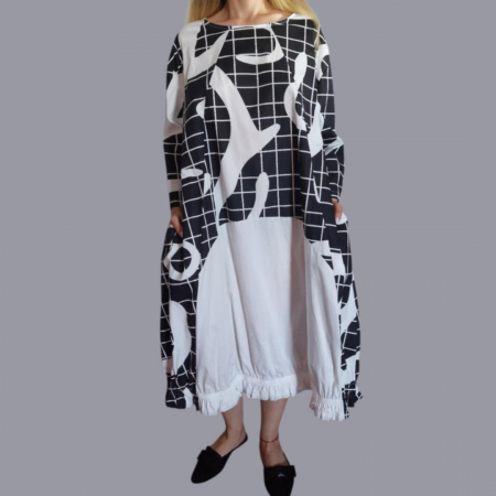 Imbracaminte - Rochie din Bumbac pentru Marime Mare Tip Gogosar