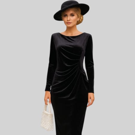 Rochii sezon cald - rochie din catifea de ocazie