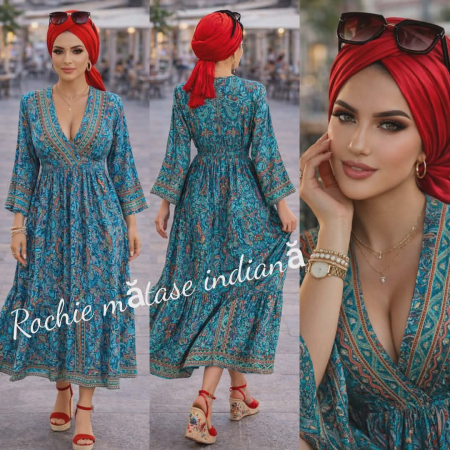 Rochie din matase indiana parte peste parte [2]