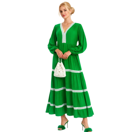 Rochii vascoza - rochie din vascoza cu volane