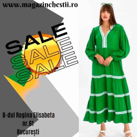 Rochii vascoza - rochie din vascoza cu volane