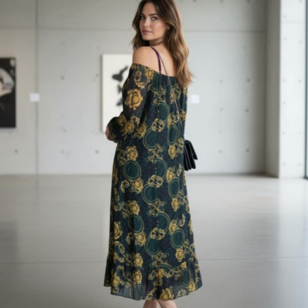 Rochie eleganta lunga din matase [2]