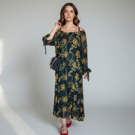 Rochii matase - Rochie eleganta lunga din matase