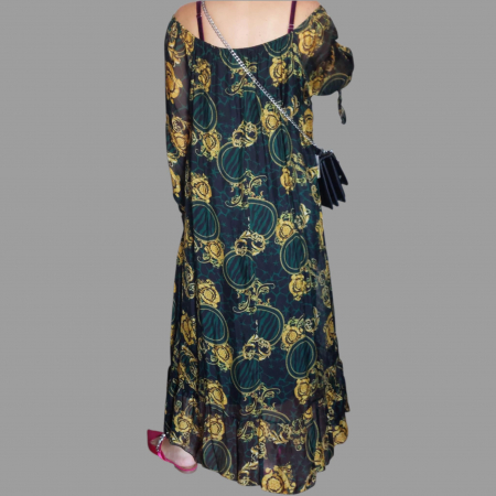 Rochie eleganta lunga din matase [3]