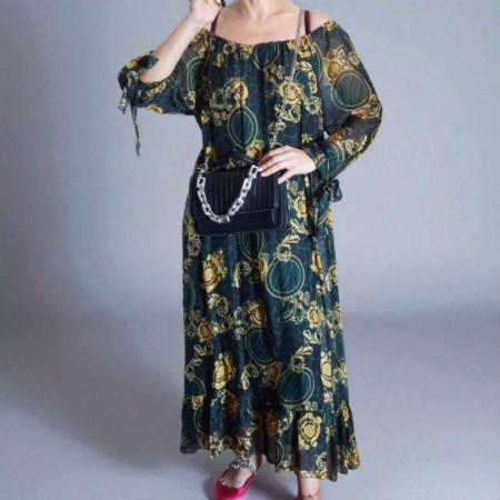 Rochie eleganta lunga din matase [2]