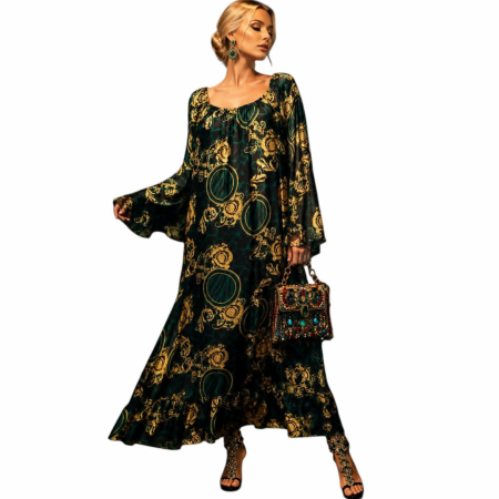 Rochii sezon cald - Rochie eleganta lunga din matase