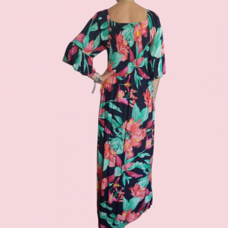 rochie lunga de vara cu insertie din elastic la bust [3]