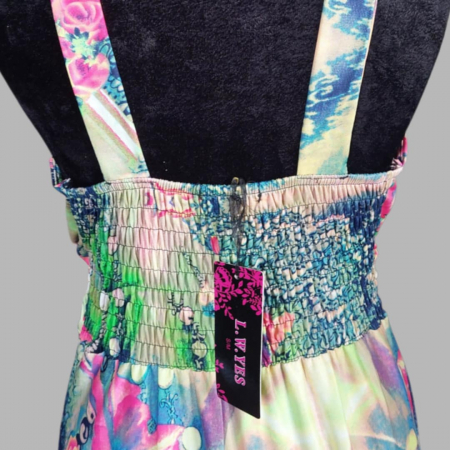 Rochie Lunga din Lycra cu Brosa la Bust si Plasa Elastica la Spate [2]