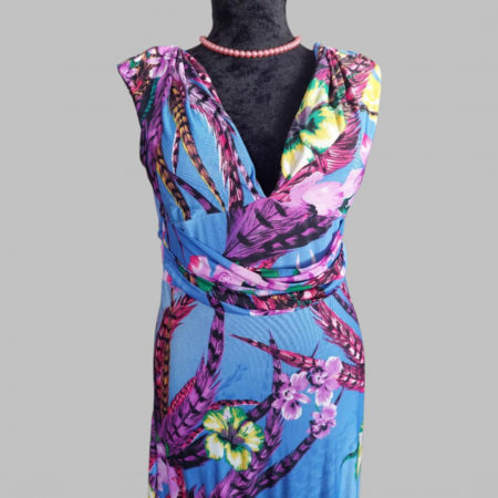 Rochie Lunga Lycra cu Decolteu Adanc pe Fata si Spate [1]