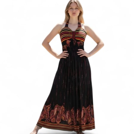 Rochii lycra & poliester & voal - Rochie lunga spate gol