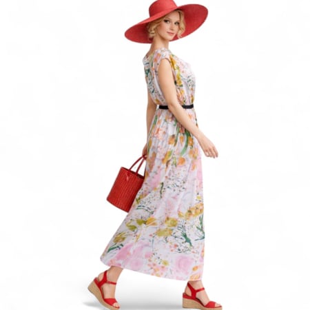 Rochii lycra & poliester & voal - Rochie imprimeu floral