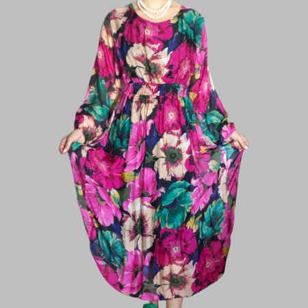 Rochii matase - Rochie Matase Flori