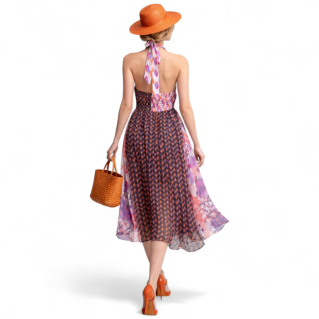 Rochie Scurta din Voal cu Spatele gol si Margele la Bust [2]