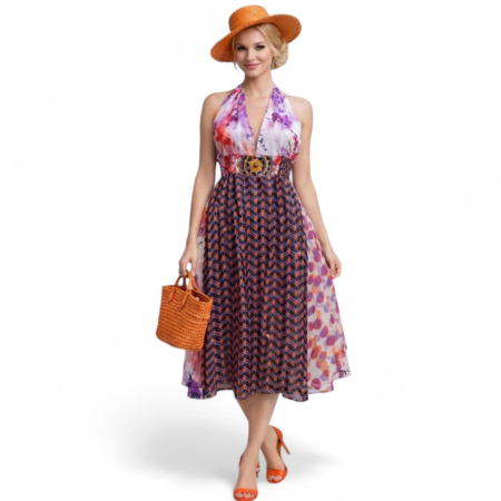 Rochie Scurta din Voal cu Spatele gol si Margele la Bust [1]