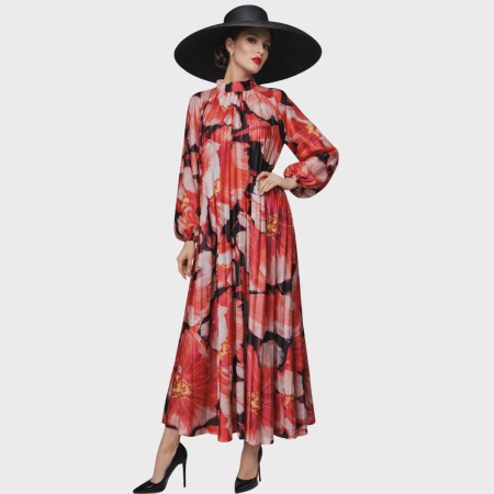 Imbracaminte - Rochie spectaculoasa cu design feminin plisata si funda la spate