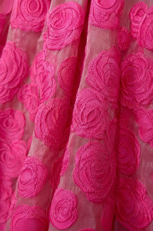 Rochie tip hanorac din bumbac si dantela florala cu buzunare [3]