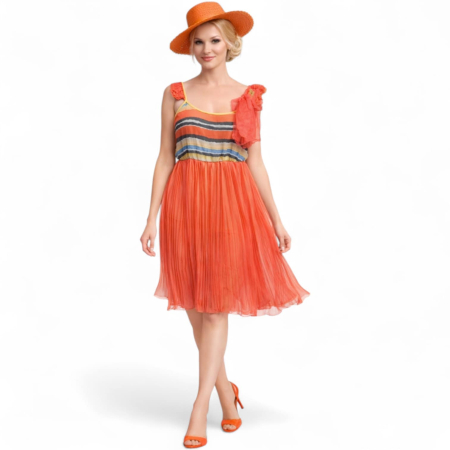 Rochii lycra & poliester & voal - Rochie voal plisata