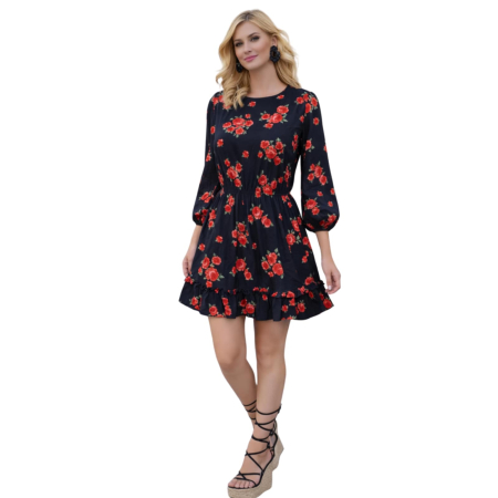 Promotii sezon cald - Rochie trandafiri