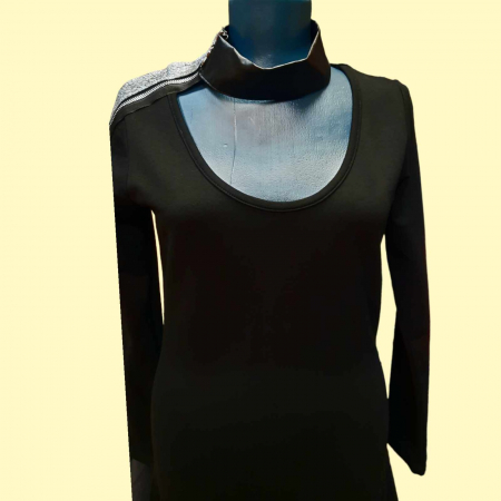 Rochie asimetrica din  bumbac si scai [2]