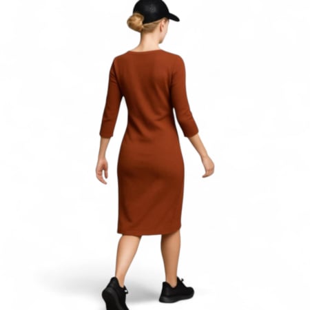 Rochita cu decolteu in V si  desen pisica sclipici neagra [1]