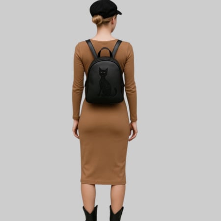 Rochita cu desen pisica neagra sclipici [1]