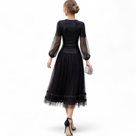 Rochita plisata cu voal [1]