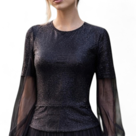 Rochita plisata cu voal [2]