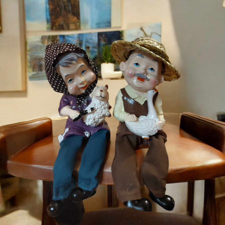 Figurine-Papusele - set-doua-papusi-in-forma-de-mar-din-ceramica