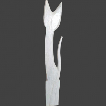 statueta pisica spectaculoasa din lemn scluptata si pictata manual [2]
