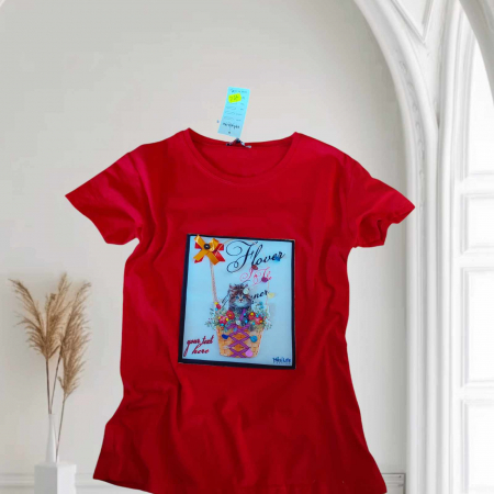 Tricouri pisici - tricou din bumbac cu pisica