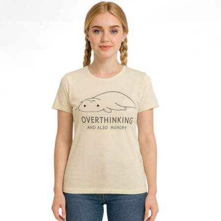 Imbracaminte desene pisici - Tricou din bumbac galben pai  cu desen pisica esuata