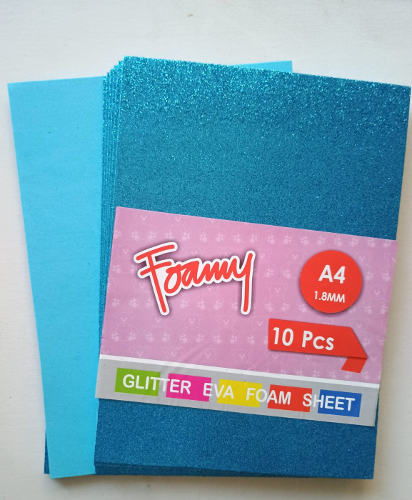 Hartie gumata glitter turcoaz [1]