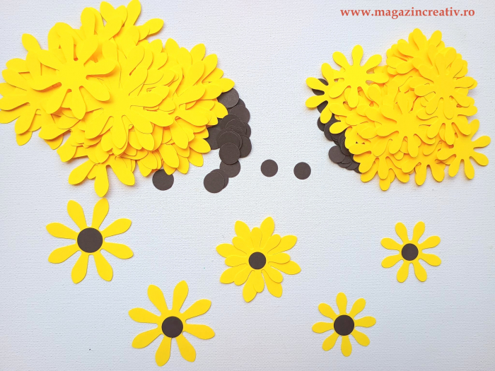 100 flori galbene - set creativ carton [1]