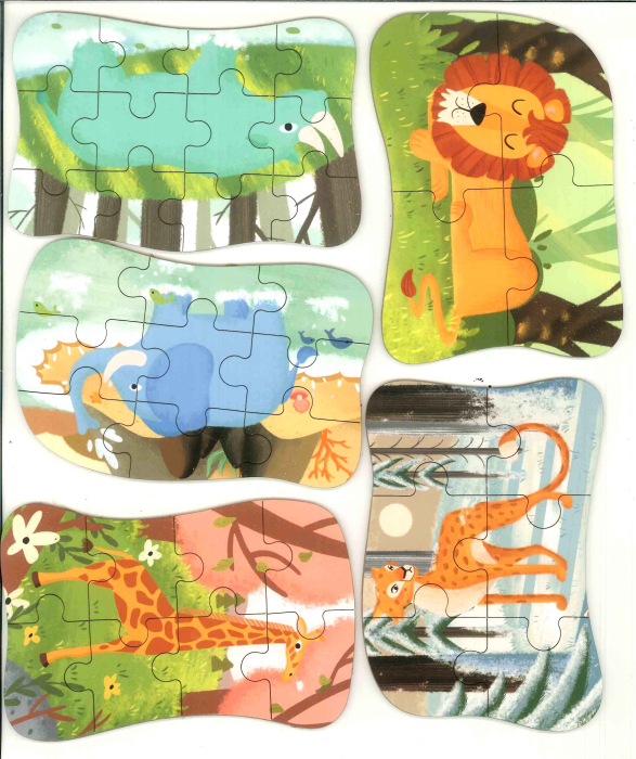 5 PUZZLE Animale Salbatice in cutie metalica [2]