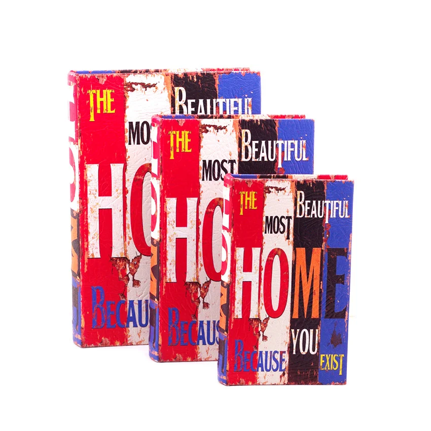 Set 3 cutii decorative pentru depozitare, tip carte "Home" [2]