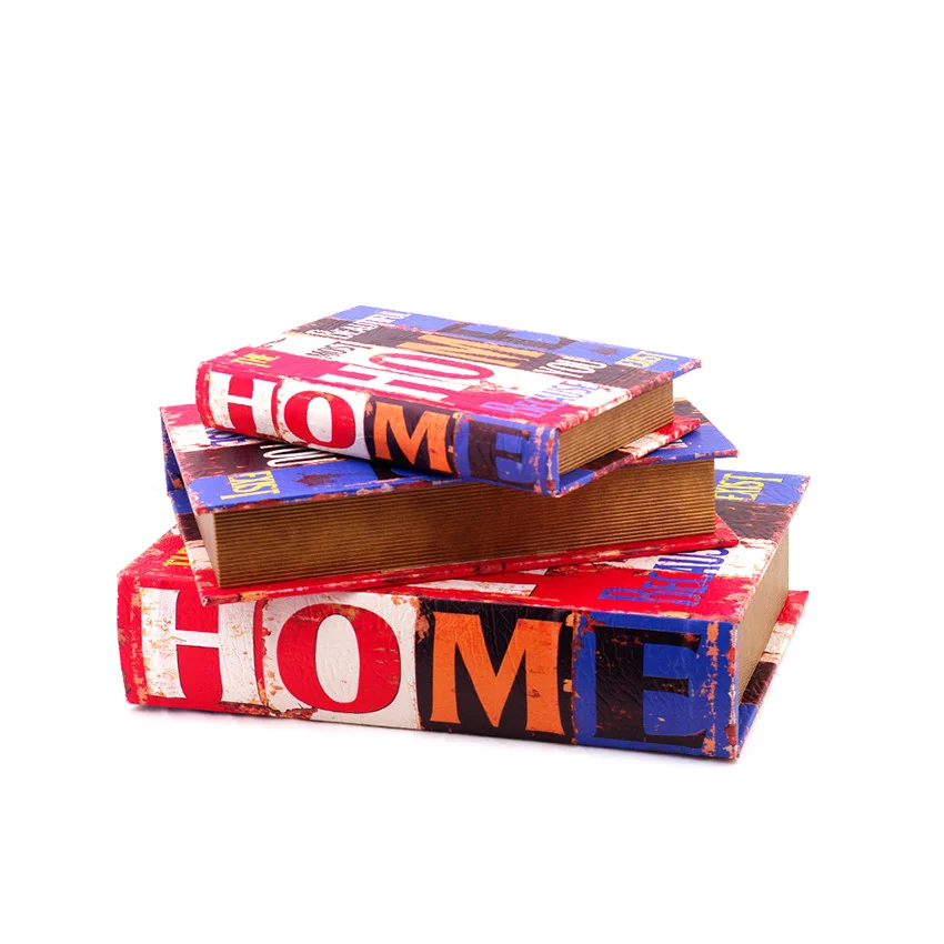 Set 3 cutii decorative pentru depozitare, tip carte "Home" [3]