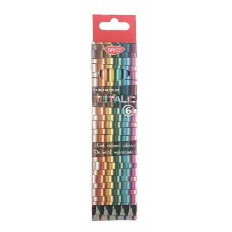 Creion color 6 culori metalic DACO [1]