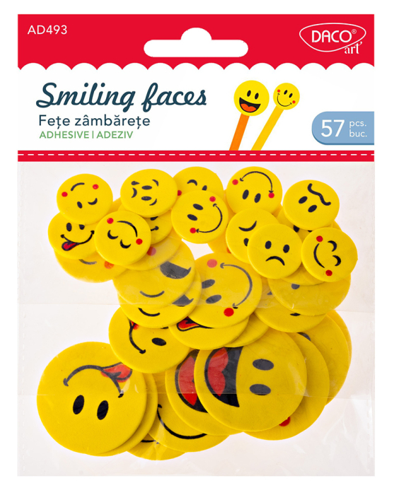 Fețe zâmbărețe -spumă - 57 buc. [1]