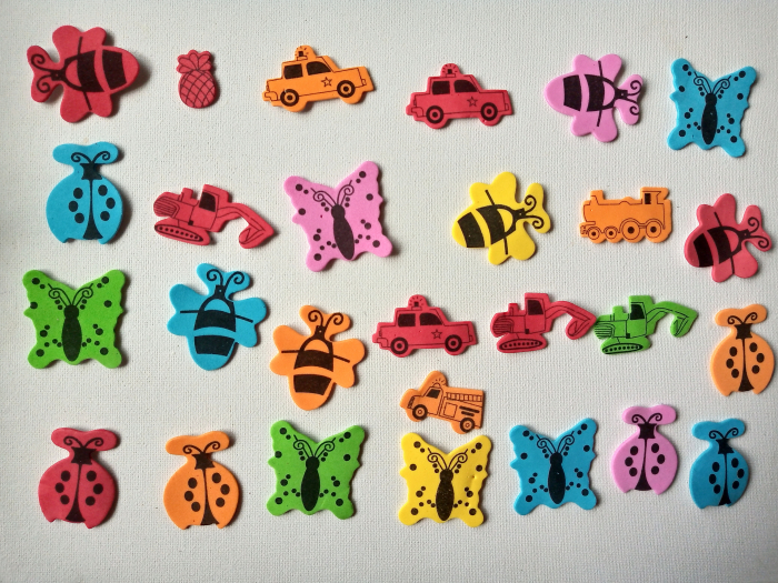 Figurine buretate autoadezive 7-8 gr mix transport - insecte [2]