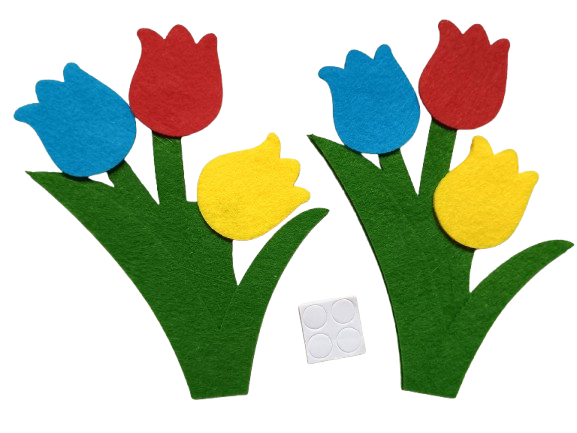 Figurine din fetru -  Lalele  4 cm/ 10 buc. [1]
