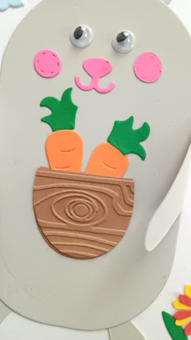 Iepure cu morcovi și flori - set creativ felicitare [2]