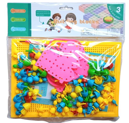 Joc contrucții cu pioneze/ ținte și figurine pentru șnuruit  [2]